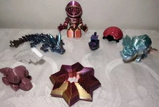 3D Printed Toy LOT OF 8!! Tri Color Flexi Factory - Astronaut, Dinos, Dragon ++