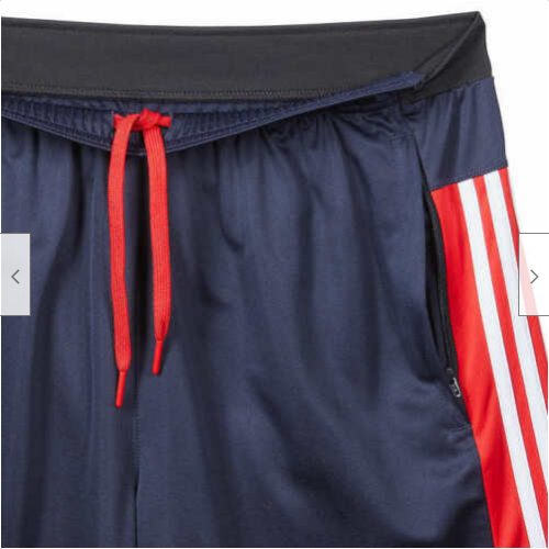 Adidas Men’s Active Shorts with Zipper Pockets NAVY/RED, S eBay