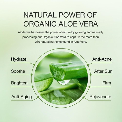 Organic Aloe Vera Gel for Face Made within 12 Hours of Harvest, 96% Pure Aloe... - Picture 7 of 10