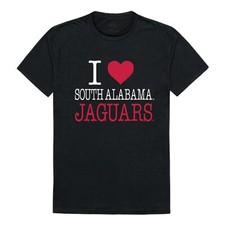 University Of South Alabama Jaguars USA NCAA Cotton I Love Tee T Shirt  