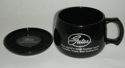 Nice Black Gates Logo  Coffee Mug with Coaster/Lid