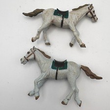 Vtg Jecsan Rubber Horses Lot 2 Wild West Rin Tin Tin Figures 1960s Spain
