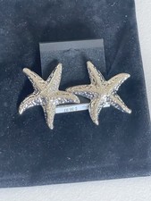 STEVE MADDEN SILVERTONE HAMMERED STARFISH STU...