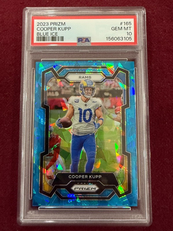 Cooper Kupp 2023 Prizm Blue Ice 56/99 PSA 10 Gem Mt