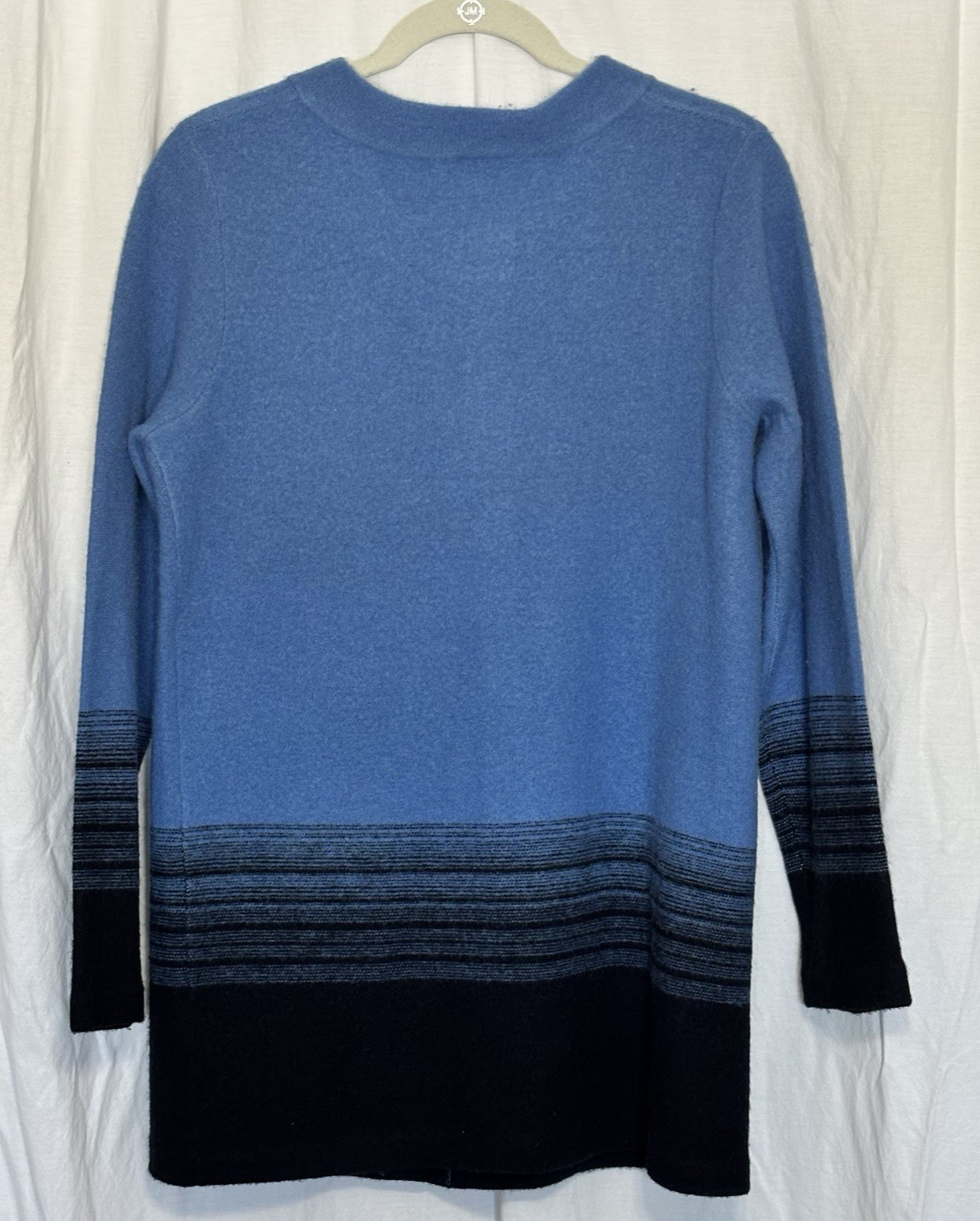 Pendleton Blue and Black Lambswool Button Front C… - image 2