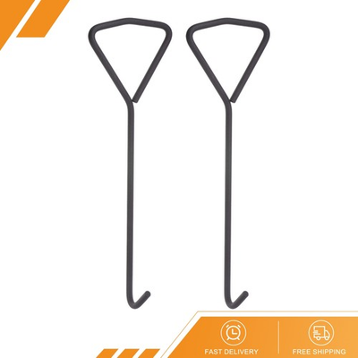 #ad 2pack 15.8quot; Manhole Hook for Manhole Covers Storm Drain Cover Carbon Steel Black $30.49