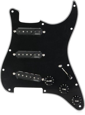 Fishman Fluence Stratocaster Loaded Pickguard - Black (3-pack) Bundle