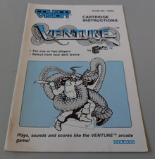 Notice en anglais  pour jeu Colecovision "Venture" (n°1338S)