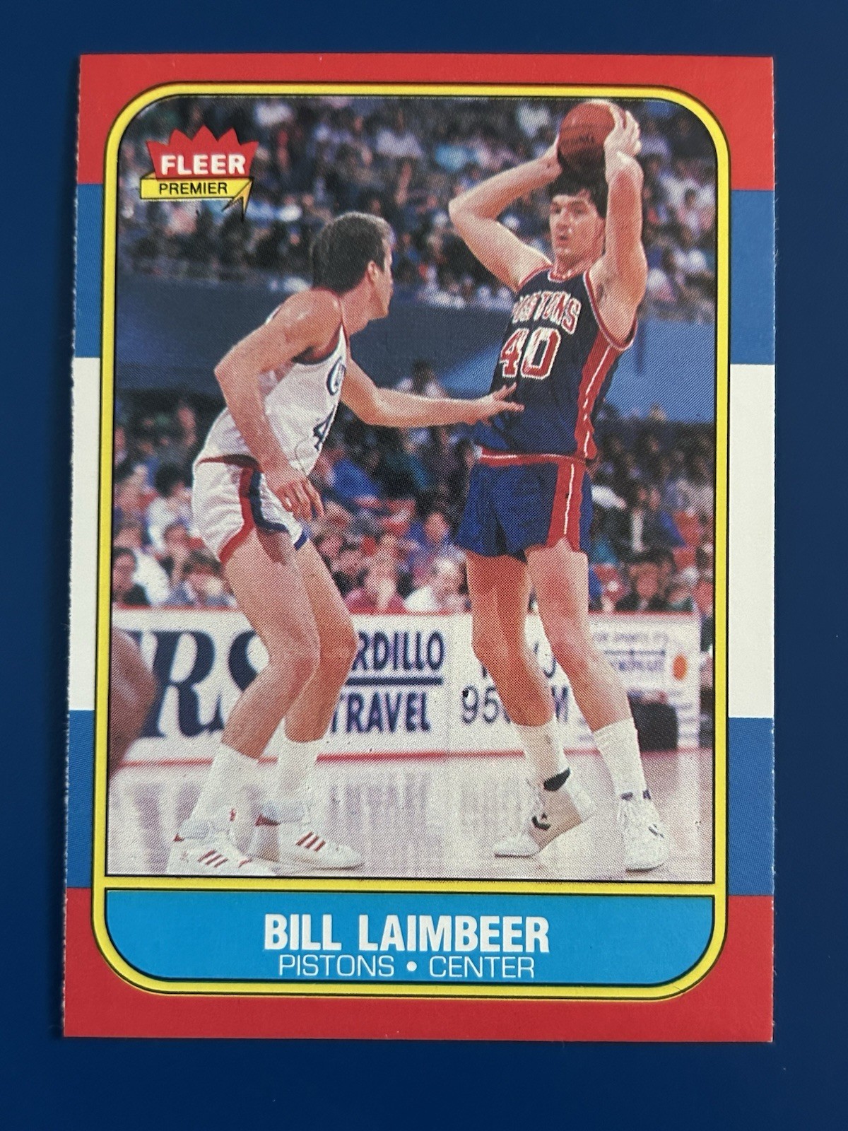 1986 Fleer Basketball#61 Bill Laimbeer Detroit Pistons NM-MT PACK FRESH