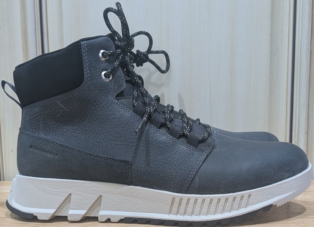 NEW Mens Sz 9 Sorel Mac Hill Lite Mid WP Boots Grill Black 