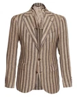 NWT SALVATORE PICCOLO SPORT COAT jacket Napoli brown linen luxury Italy 52