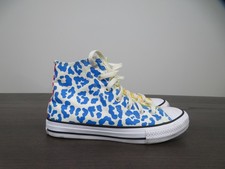 Converse All Star Shoes Youth 5 Multicolor Leopard Print High Sneakers 672089F