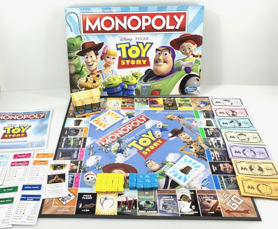 Disney Pixar Toy Story Monopoly Board Game 2018 Hasbro Parker Brothers Complete - Image 3 of 4