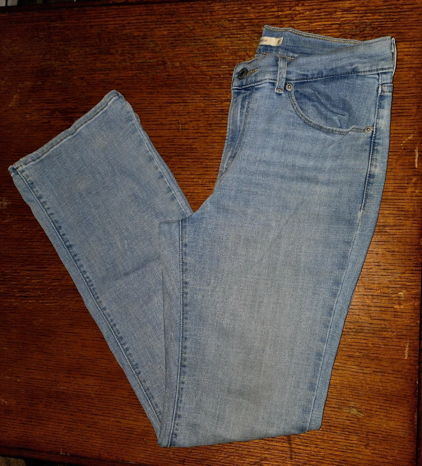 Levi's Jeans Mujer 8 W29 L32 Azul Claro Denim Clásico Bota Corte Bota Sin Agua Foto 4 de 4