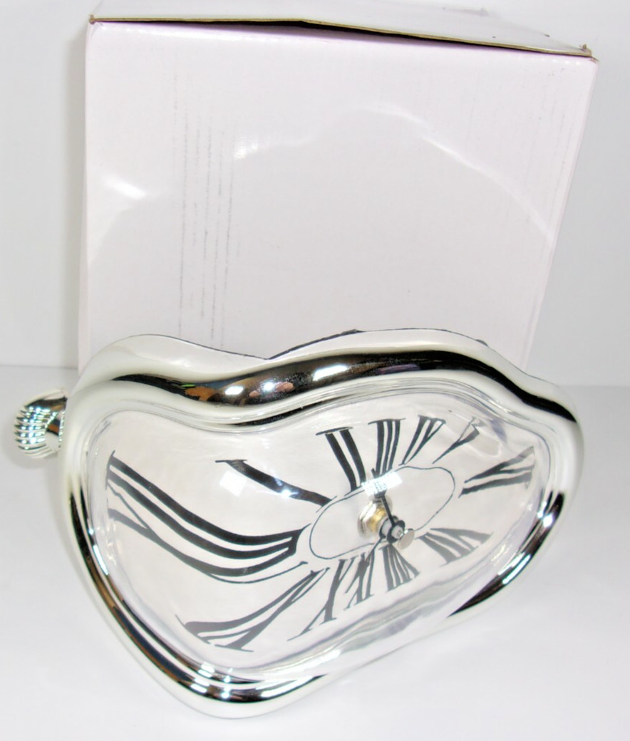 Desk Clock L-Shaped Curved Modern Home Twisted Design Digita