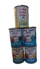  5 -Vintage Gerber Baby Mixed Fruit Juice/ Li...