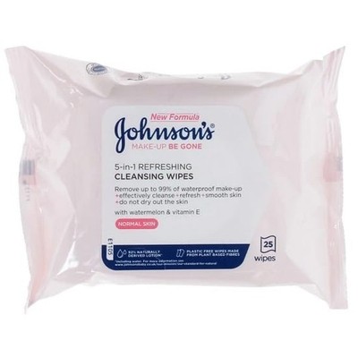 Johnson's Gesichtspflege Make Up Be Gone Erfrischende Tücher 25 Stück