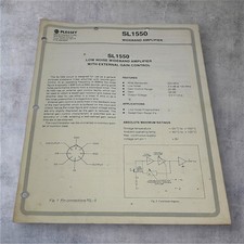 Plessey SL1550 Wideband Amplifier Technical Data Sheet Vintage Paper