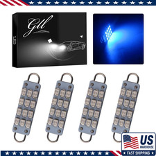212-2 211-2 561 Led Bulbs Blue 44mm Festoon 12-smd 12v 4-pack Dome Map