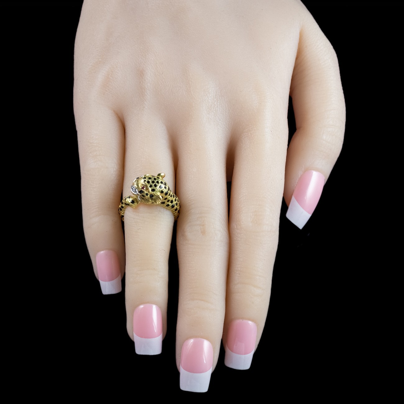 LEOPARD RING RUBY DIAMOND 18CT GOLD - image 8