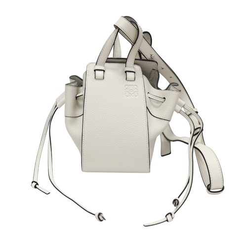 Loewe Hammock Mini 314V0712 Leather White Shoulder Bag Women's #KNB6676