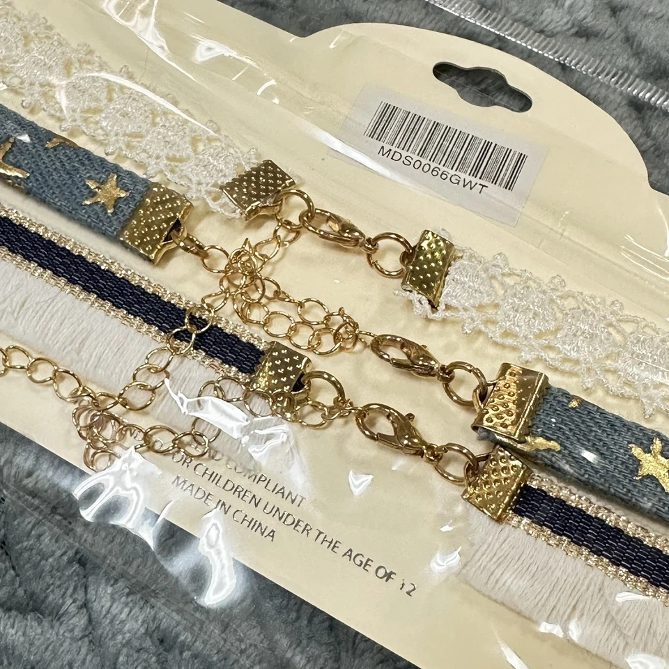 Gargantilla Collar Moda Joyería Nuevo Con Etiquetas Adolescente Collar Accesorios Azul Blanco Foto 3 de 4