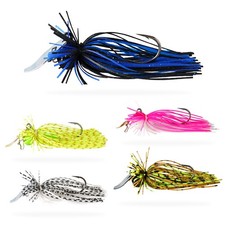 5pcs Spinnerbait Blade Bait Rubber Skirt Fishing Lure Buzzbait Tackle 4.5cm/10g
