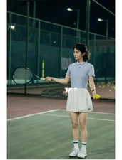 Women 2‑in‑1 Pleated Skirts Athletic Skorts Tennis Running M golf gym Badminton