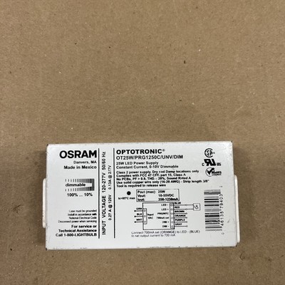 OSRAM Optotronic OT25W/PRG1250C/UNV/DIM 25W LED Constant Current Power Supply