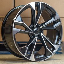 18" AUDI A3 & S3 2003-2026 GLOSS BLACK/POL 23-S5 DESIGN 8J ALLOYS / SET OF 4