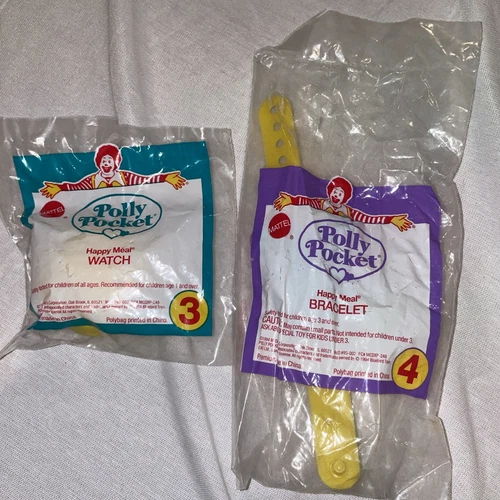 NEW Vintage Polly Pocket Bracelet & Watch  1994 1995 McDonald's Toy Sealed