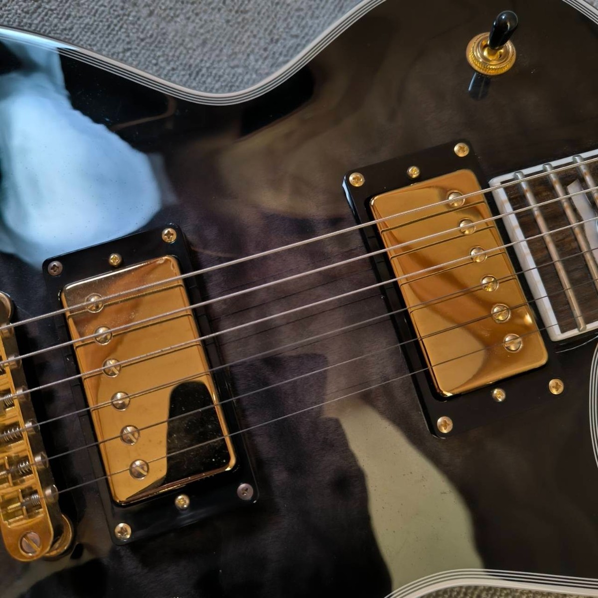 GrassRoots G-EC-CTM QM Les Paul Custom Type Electric Guitar