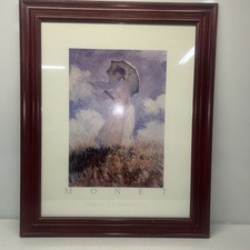 Claude Monet Femme L  Ombrelle Woman with a Parasol Framed 27  x33.25  
