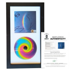 Coldplay Signed Moon Music CD Framed Beckett BAS LOA Chris Martin Jonny Guy Will