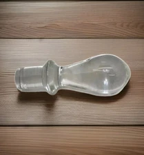 Vintage Glass Wine Bottle Stopper 5" Clear Decanter Stopper 
