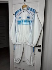 Adidas Olympique Marsiglia 2010-2011 Presentazione Tuta Bianco Blu Uomo L/XL
