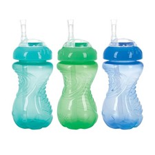 Nuby 3 Pack No Spill Flex Straw Toddler Sippy Cups - Toddler Cups Spill Proof