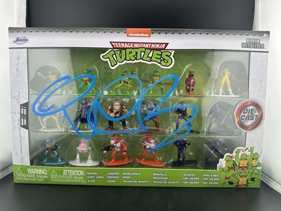 Teenage Mutant Ninja Turtles Diecast Nano MetalFigs 18pc Signed By VANILLA ICE