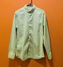 Original Penguin Shirt Men's Large Heritage Slim Fit Light Green Button Up