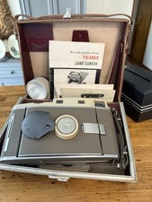 Vintage Polaroid Land Camera Model 800 w/ Leather Case Manual  Flash - UNTESTED