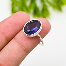 Amethyst Gemstone 925 Sterling Silver Ring Handmade Jewelry All Size For Gift