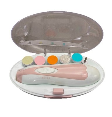 haakaa Baby Nageltrimmer Nagelfeile Nagelknipser elektrisch Set Rosa neuwertig