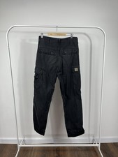 Carhartt Cargo Pants W30 L32 Distressed Black Workwear Ripstop
