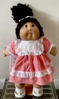 1980’s Cabbage Patch Kid~Yarn Hair~Brown Eyes~Freckles~Dimples~Outfit~Birth Cert