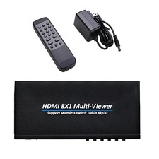 HDMI-Compatible Multiviewer Splitter 4K 8 In 1 Out Screen Multi Viewer Durable