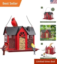 Weatherproof Outdoor Bird Feeder with 360-Degree Perch - Perfect for Birds!