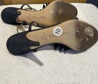 Beautiful Oscar Dela Renta Denim/Lace.Stone Sandals Sz 40/10 — photo 4