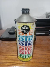 Pyroil Powr Back Snowmobile Oil Can 32 Once Handy Oiler Oil Vintage Metal Can 
