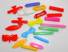 20 Vintage 80's Goody Plastic Girl's Hair Barrettes Duck Teddy Bow Lozenge Bar