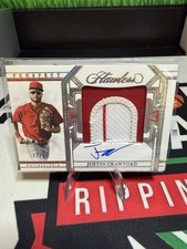 2024 Panini Flawless Justin Crawford Prospect Patch Auto /25 Phillies